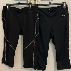 Activewear LOT OF 2 Crop Leggings Fila, Danskin cropped Medium